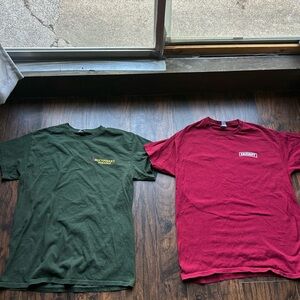 Gildan Short Sleeve Tees - Green and Red
